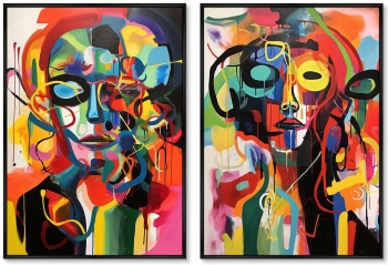 Набор из двух постеров на холсте Vibrant mindsets 75X105 / 75X105 CM