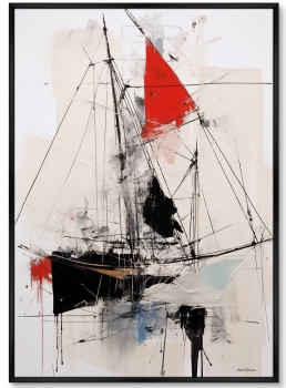 Постер на холсте Yacht in the ocean 75X105 CM