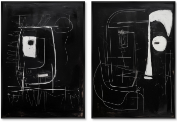 Набор из двух постереов на холсте Don't be afraid I won't bite 75X105 / 75X105 CM