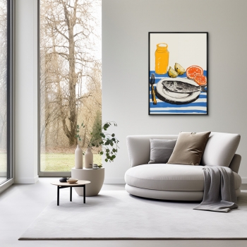 Постер на холсте Fish Day 75X105 CM