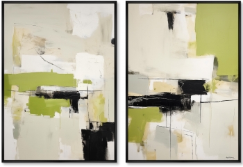 Набор из двух постеров на холсте In Green 75X105 / 75X105 CM