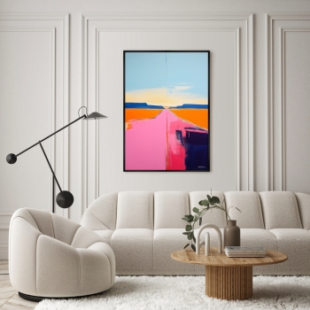 Постер на холсте Lines of Sunset 75X105 CM
