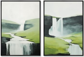 Набор из двух постеров на холсте Milky Rivers 75X105 / 75X105 CM