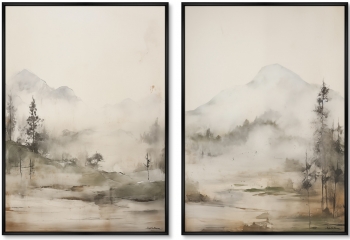 Набор из двух постеров на холсте Mountain Mist  75X105 / 75X105 CM