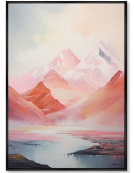 Постер на холсте Pink Mountains 75X105 CM