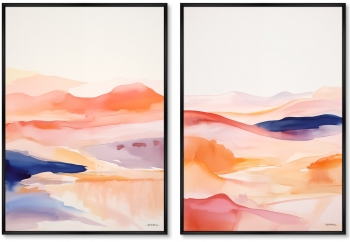 Набор из двух постеров на холсте Spilled ​​Colors 75X105 / 75X105 CM