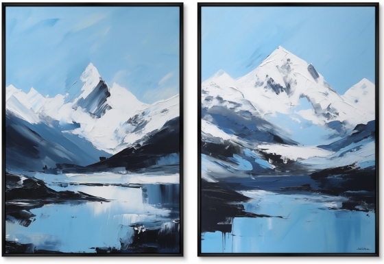 Набор из двух постеров на холсте Landscape collection The peaks 75X105 / 75X105 CM 1