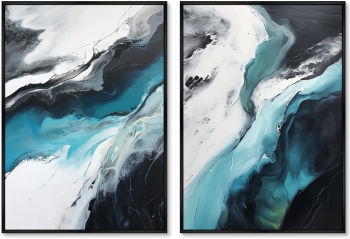 Набор из двух постеров на холсте Ocean in the ice 75X105 / 75X105 CM