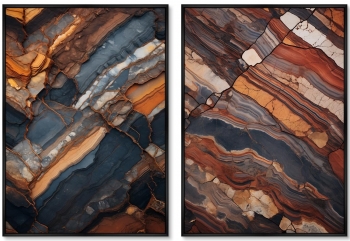 Набор из двух постеров на холсте Stone Color Palette 75X105 / 75X105 CM