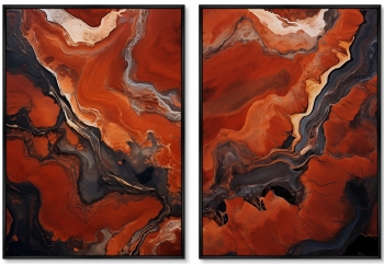 Набор из двух постеров на холсте Stone Color Palettes and shapes 75X105 / 75X105 CM