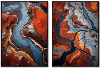 Набор из двух постеров на холсте Stone Color Palettes  75X105 / 75X105 CM