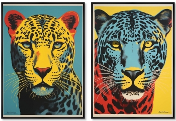 Набор из двух постеров на холсте The Kitty 75X105 / 75X105 CM