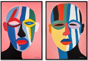 Набор из двух постеров на холсте The Fans 75X105 / 75X105 CM