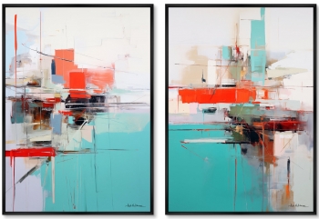Набор из двух постеров на холсте Harbor Etudes 75X105 / 75X105 CM