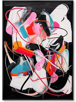 Постер на холсте Color run on the spot 75X105 CM