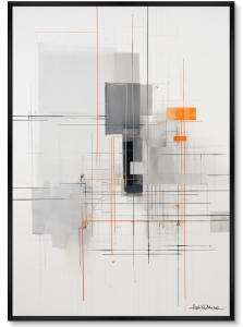 Постер на холсте Crystallization of color 75X105 CM