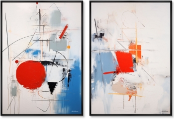 Набор из двух постеров на холсте The Ships 75X105 / 75X105 CM