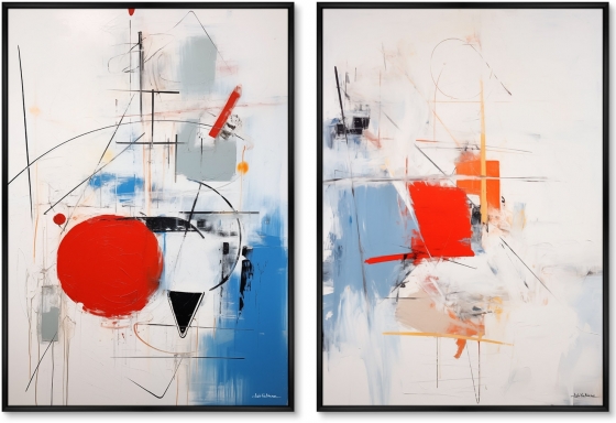 Набор из двух постеров на холсте The Ships 75X105 / 75X105 CM 1