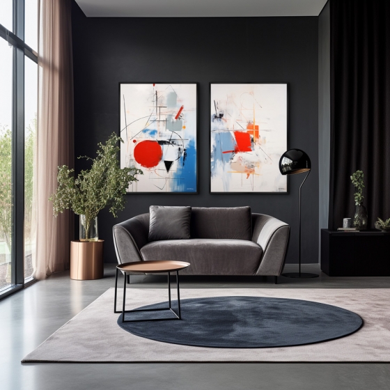 Набор из двух постеров на холсте The Ships 75X105 / 75X105 CM 4