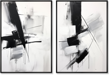 Набор из двух постеров на холсте Espacio de color 75X105 / 75X105 CM