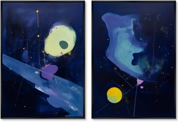 Набор из двух постеров на холсте Galactic space 75X105 / 75X105 CM