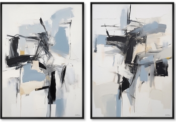 Набор из двух постеров на холсте Linear space 75X105 / 75X105 CM