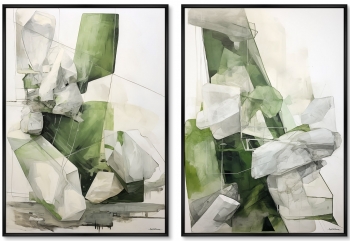 Набор из двух постеров на холсте Space of Emeralds 75X105 / 75X105 CM