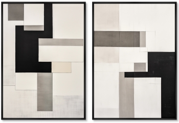 Набор из двух постеров на холсте Color Angles 75X105 / 75X105 CM