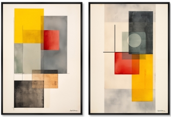 Набор из двух постеров на холсте Day and Night 75X105 / 75X105 CM