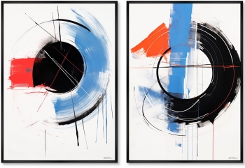 Набор из двух постеров на холсте Shape spectrum 75X105 / 75X105 CM