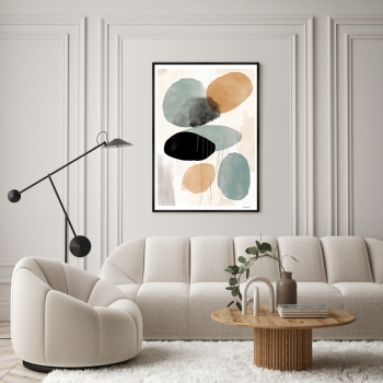 Постер на холсте Shapes in pastel colors 75X105 CM