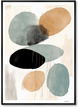 Постер на холсте Shapes in pastel colors 75X105 CM