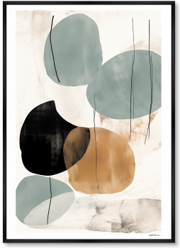 Постер на холсте Shapes in pastel colors 75X105 CM