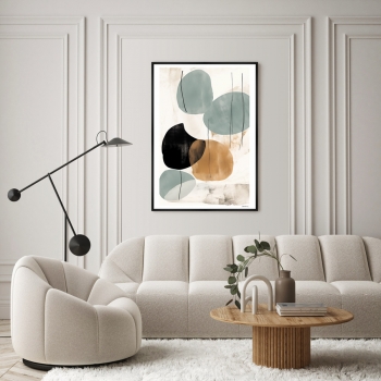 Постер на холсте Shapes in pastel colors 75X105 CM