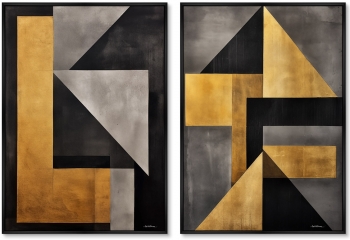 Набор из двух постеров на холсте Sharp corners 75X105 / 75X105 CM