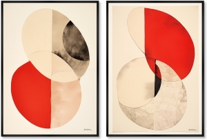 Набор из двух постеров на холсте The Twisted Shape 75X105 / 75X105 CM