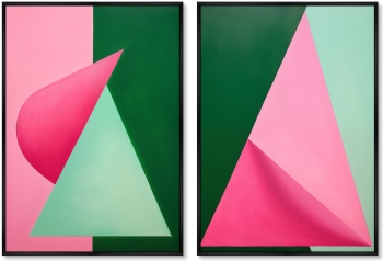 Набор из двух постеров на холсте Geometric watermelon 75X105 / 75X105 CM