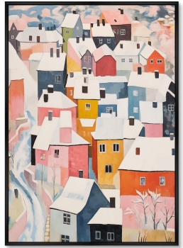 Постер на холсте Above the town 75X105 CM
