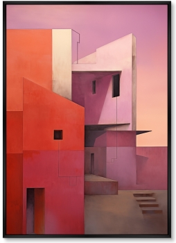 Набор из двух постеров на холсте Buildings after sunset 75X105 / 75X105 CM