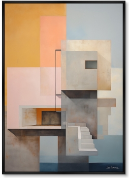 Набор из двух постеров на холсте Buildings afternoon look 75X105 / 75X105 CM