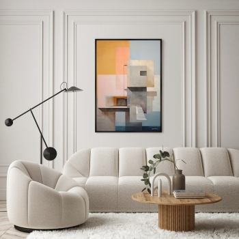 Постер на холсте Buildings afternoon look 75X105 CM