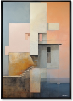 Набор из двух постеров на холсте Buildings after sunset 75X105 / 75X105 CM