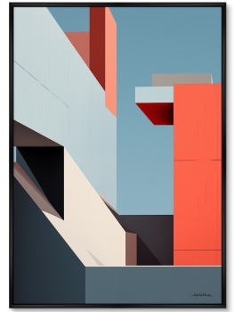 Набор из двух постеров на холсте City morning geometry 75X105 / 75X105 CM