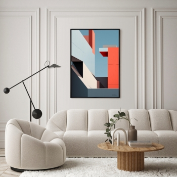 Постер на холсте City morning geometry 75X105 CM