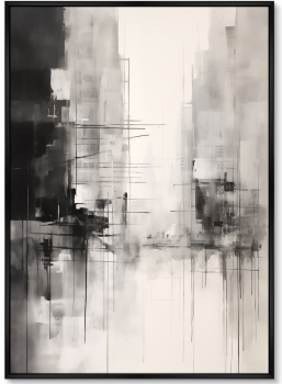 Постер на холсте Rain in the city 75X105 CM