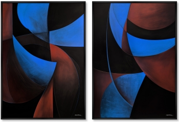 Диптих на холсте Colors of the night 75X105 / 75X105 CM