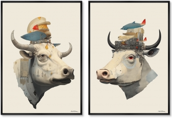 Набор из двух постеров на холсте Cow Dreams 75X105 / 75X105 CM