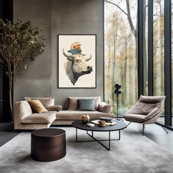 Постер на холсте Cow Dreams 75X105 CM