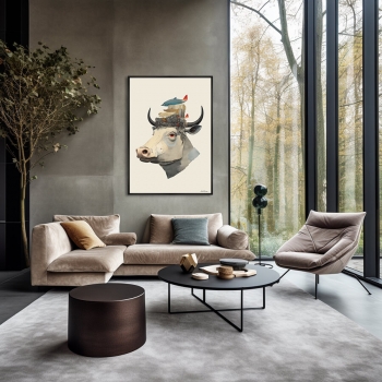 Постер на холсте Cow Dreams 75X105 CM