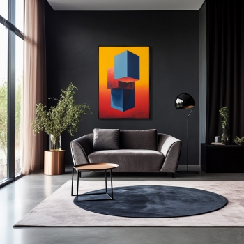 Постер на холсте Cubes 75X105 CM